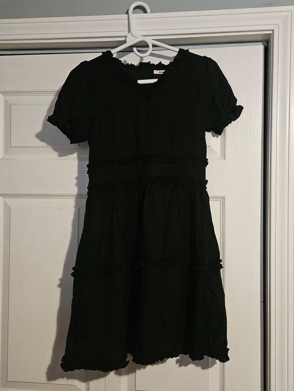 NWT miami Black Ruffle Tiered Girls' Dress Size 14